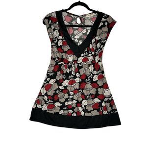 Self Esteem Babydoll Top Women Large Paisley Blouse Y2K Flower Whimsigoth Stretc